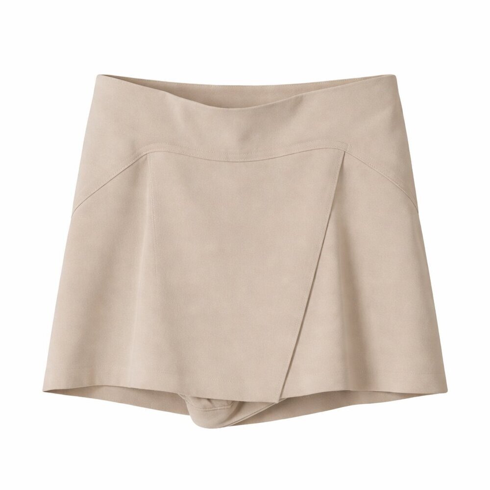 BCBGMAXAZRIA Codie Tan Skort (3.75" inseam) Shorts Size L